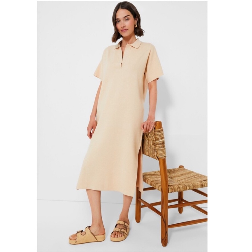 NWT Tuckernuck Tan Channing Polo Midi Dress - Size XL